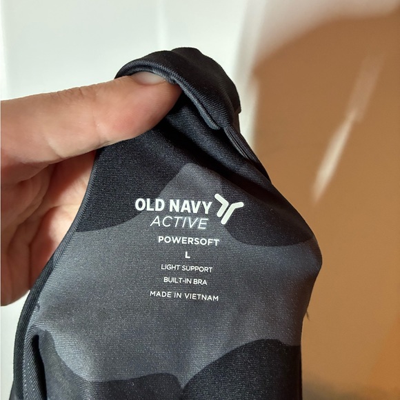 Old Navy | Powersoft Leggings & Top in Black/Gray Camo Activewear Set Size Large - Picture 10 of 10